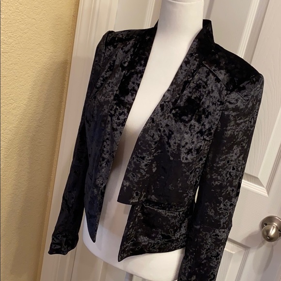 New Black Velvet Blazer Size M - Picture 3 of 7